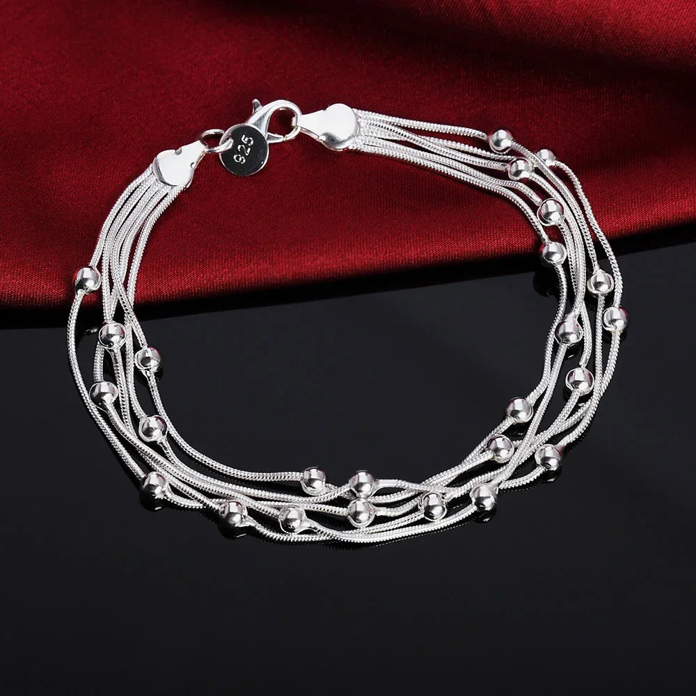 Selection of 925 Sterling Silver Bracelets Various Styles