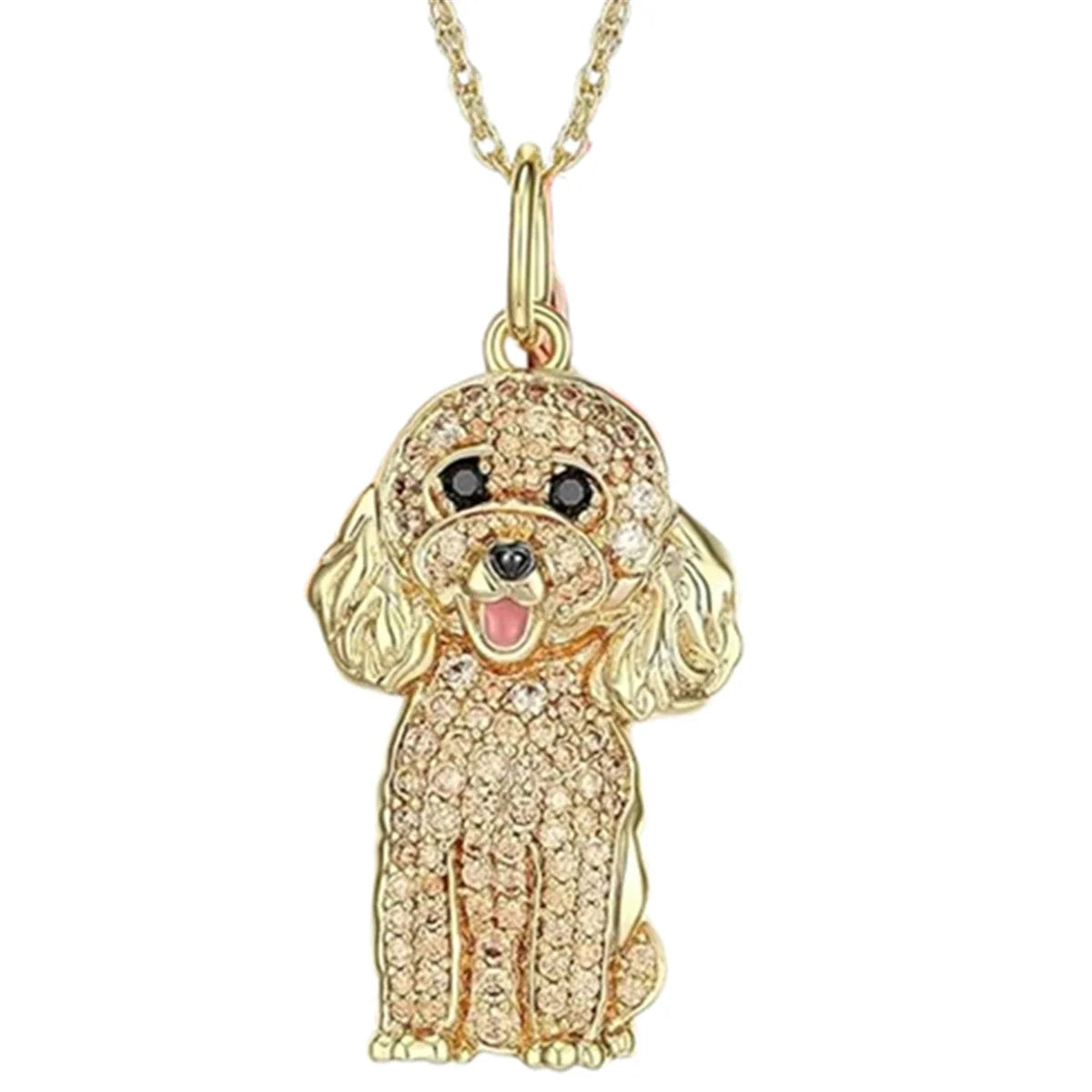 Collection of Dog Pendant Necklaces VARIOUS BREEDS Made with Zinc Alloy & CZ Diamonds