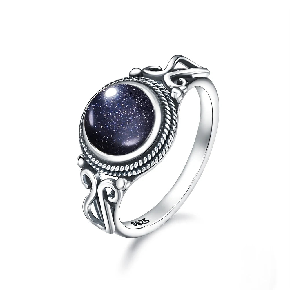 925 Sterling Silver Ring with Natural 8mm Stone of Your Choice
