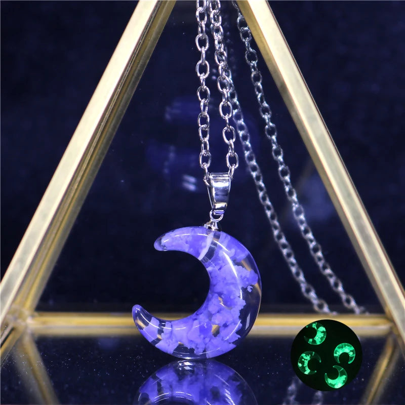 Transparent Resin Ball with Clouds Pendant Necklace in Zinc Alloy - More Styles: Half Moon, Bird