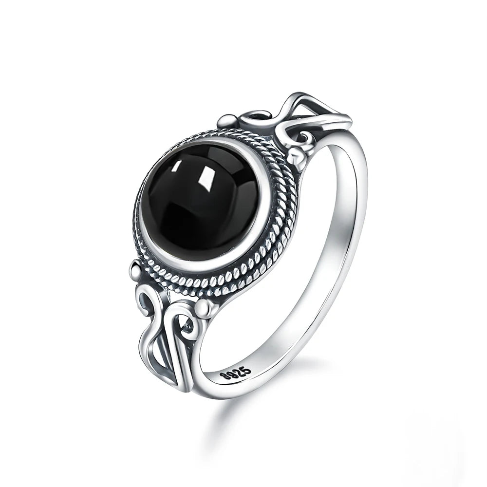 925 Sterling Silver Ring with Natural 8mm Stone of Your Choice