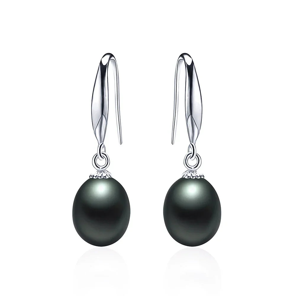 925 Sterling Silver Natural Pearl Earrings