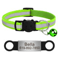 Reflective Fabric Pet Collar with Engravable ID Tag