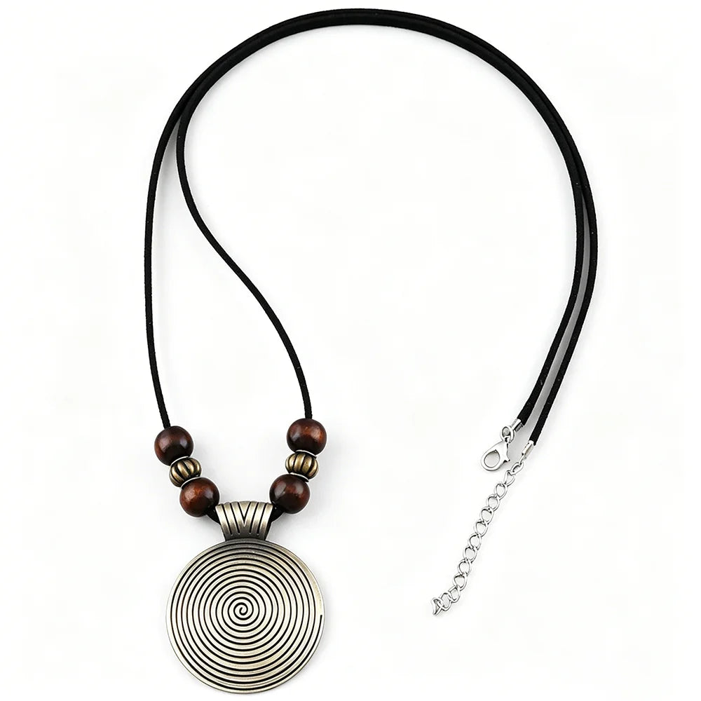 Brown Leather Cord Zinc Alloy Pendant Necklaces Selection