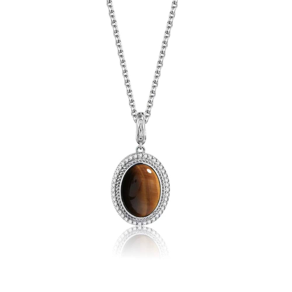 925 Sterling Silver Natural Moonstone Pendant