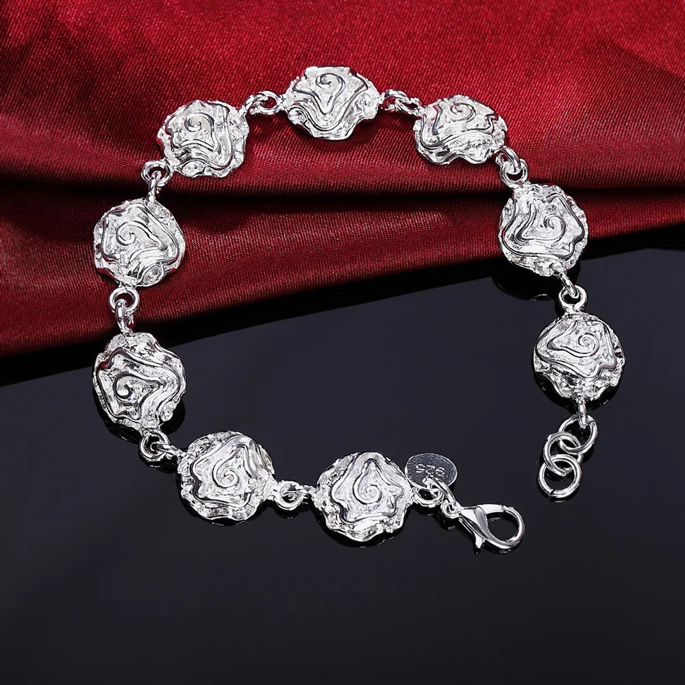 Selection of 925 Sterling Silver Chain Bracelets