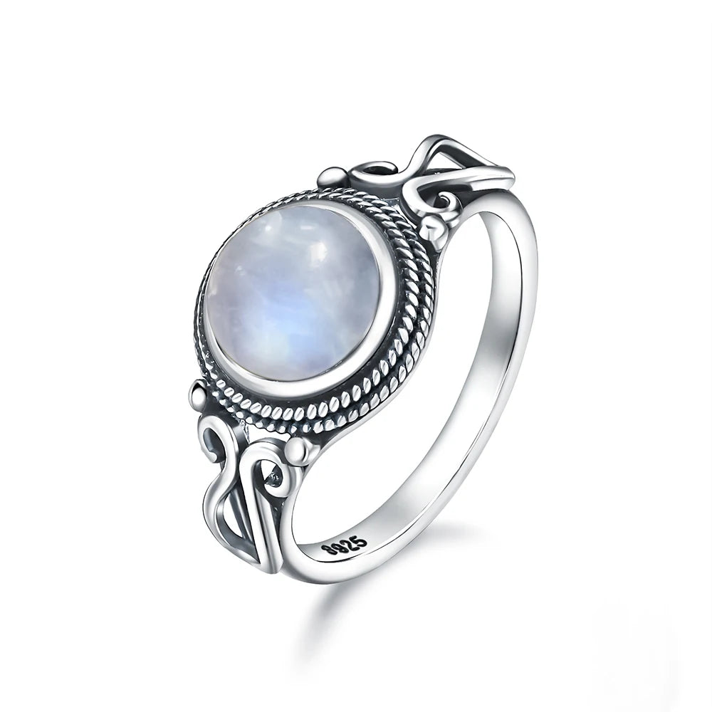 925 Sterling Silver Ring with Natural 8mm Stone of Your Choice
