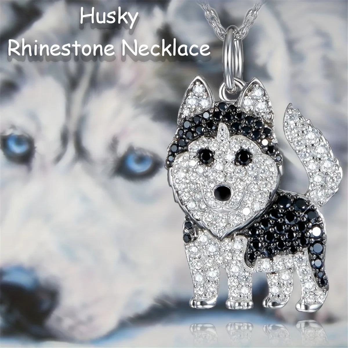 Collection of Dog Pendant Necklaces in Zinc Alloy with CZ Stones - Choose Your Favorite Breed