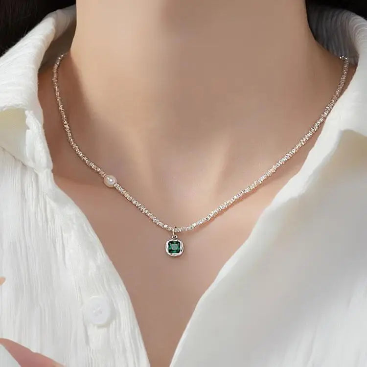 925 Sterling Silver Pearl Pendant Necklace