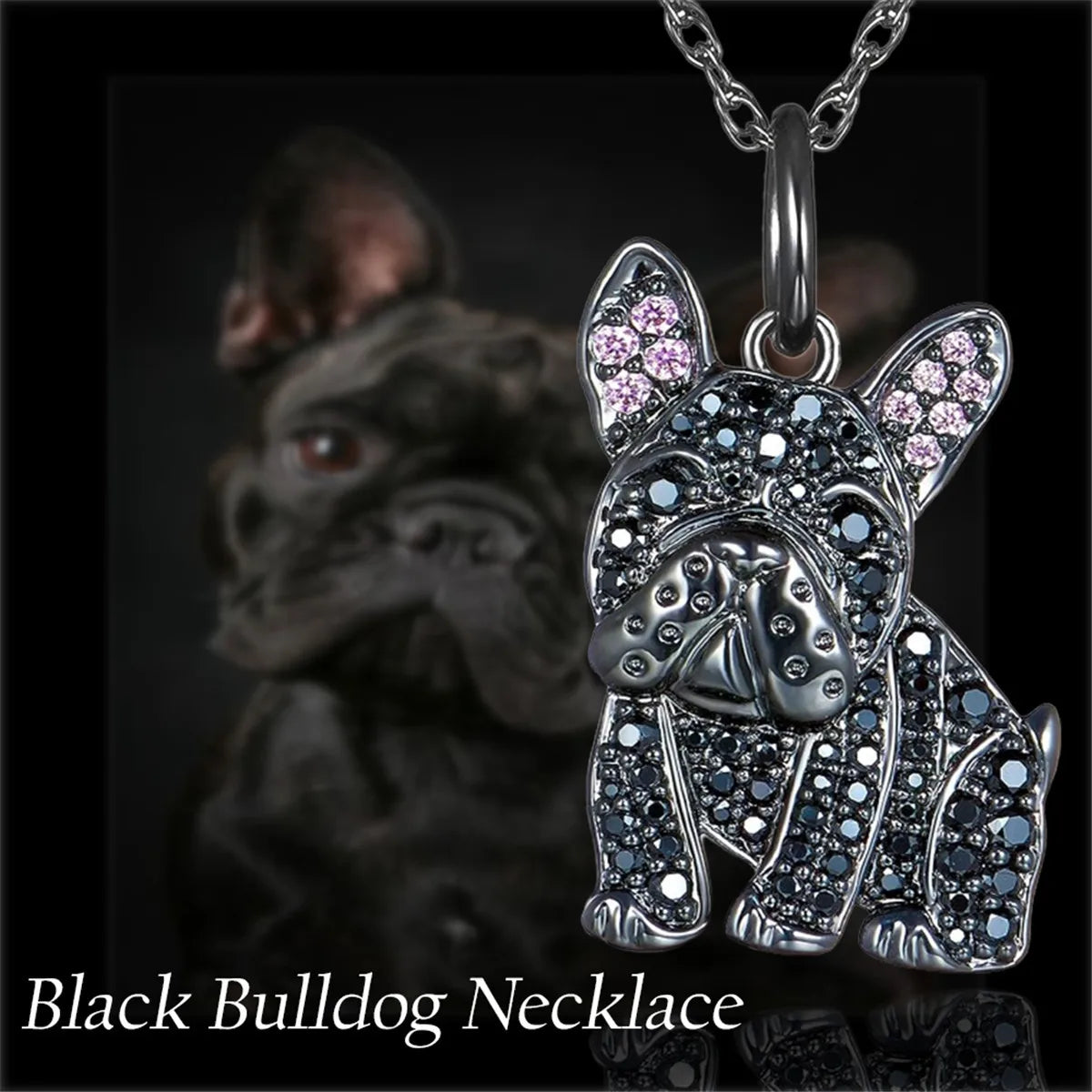 Collection of Dog Pendant Necklaces in Zinc Alloy with CZ Stones - Choose Your Favorite Breed