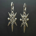 Stainless Steel Byzantine Chainmail Spike Hoop Earrings