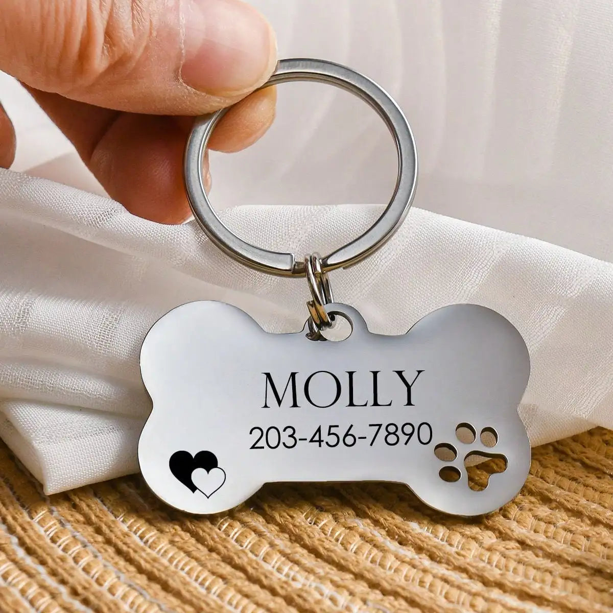 Laser Engraved Stainless Steel Dog Tag