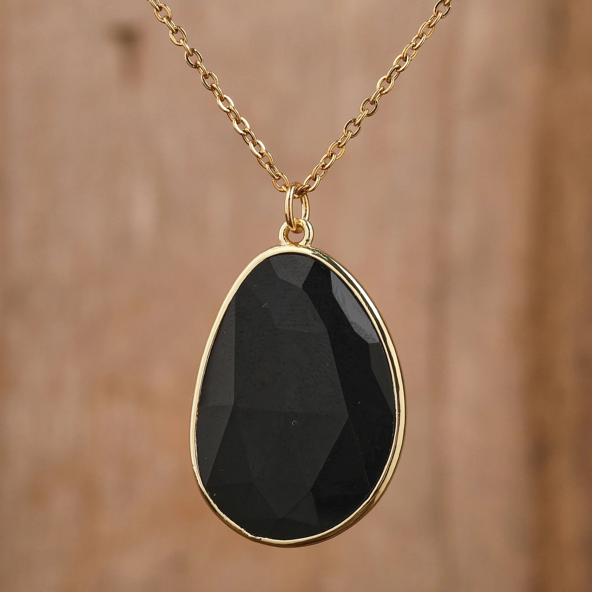 Natural Healing Crystal Pendant Copper Chain Necklace - Choose Your Stone