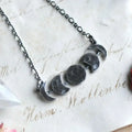 Vintage Inspired Witch Full Moon Crescent Zinc Alloy Necklace