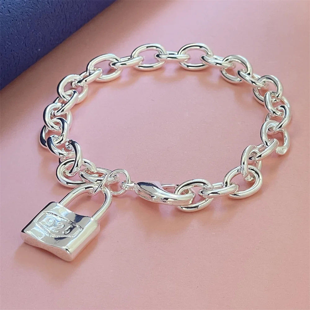 Selection of 925 Sterling Silver Chain Bracelets