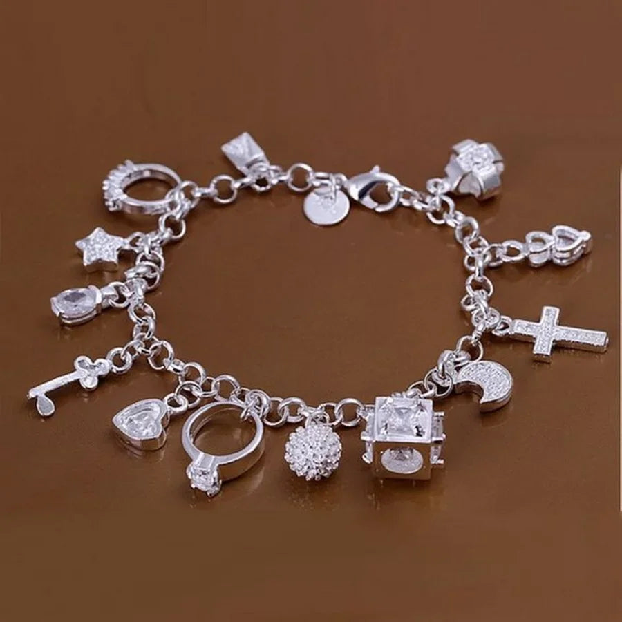 Selection of 925 Sterling Silver Chain Bracelets