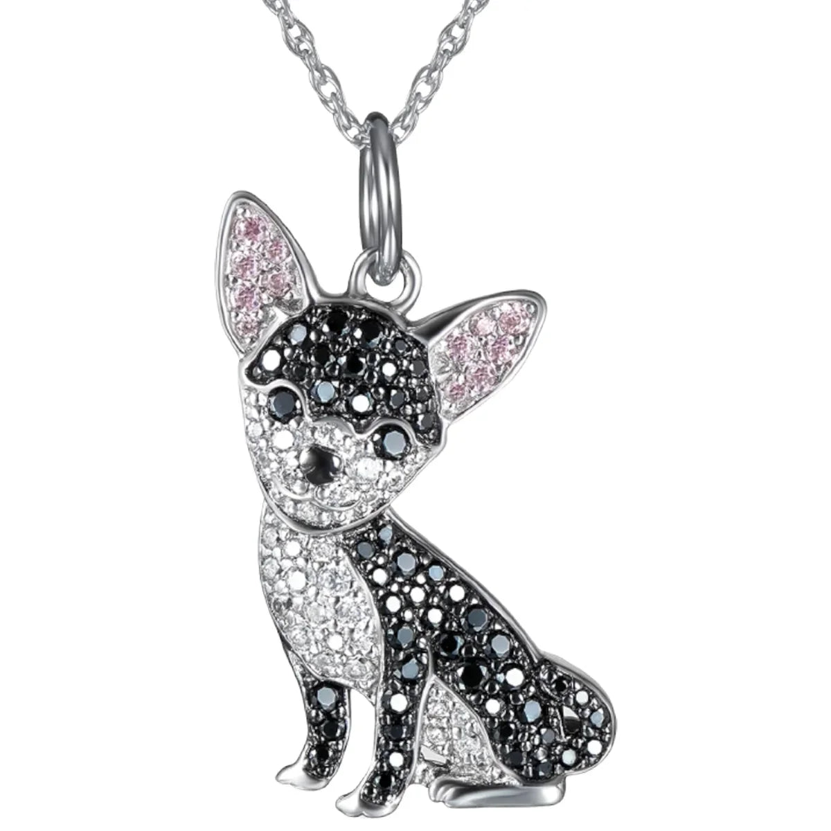 Collection of Dog Pendant Necklaces VARIOUS BREEDS Made with Zinc Alloy & CZ Diamonds