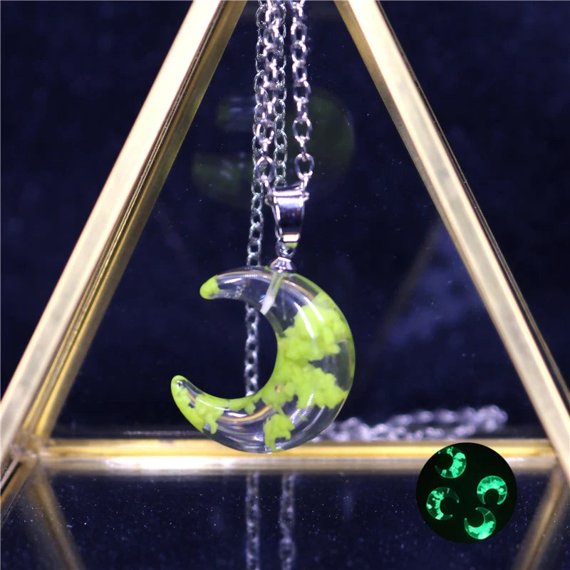 Transparent Resin Ball with Clouds Pendant Necklace in Zinc Alloy - More Styles: Half Moon, Bird