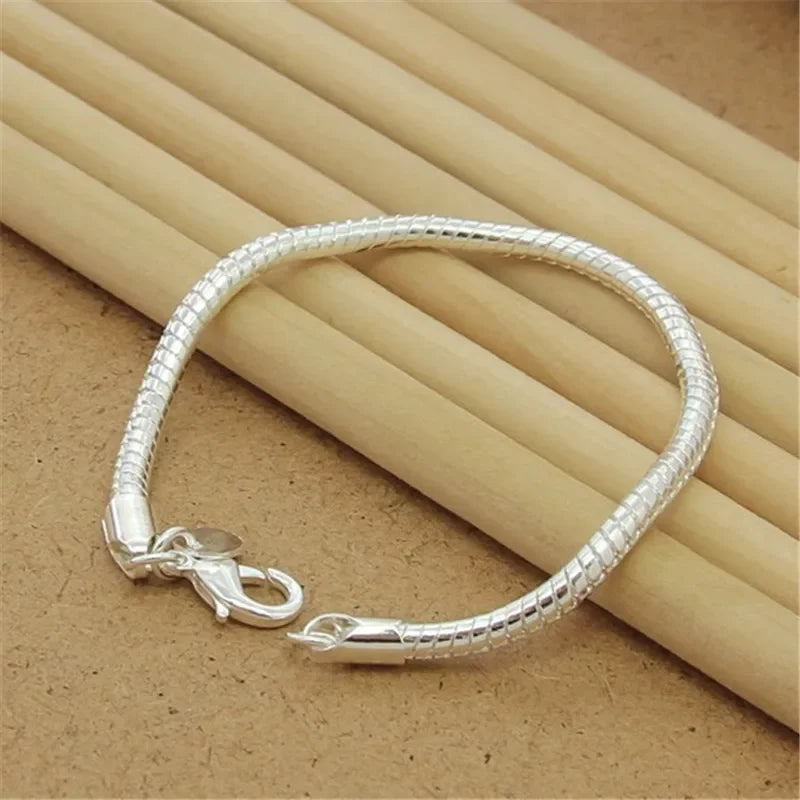 Selection of 925 Sterling Silver Bracelets Various Styles
