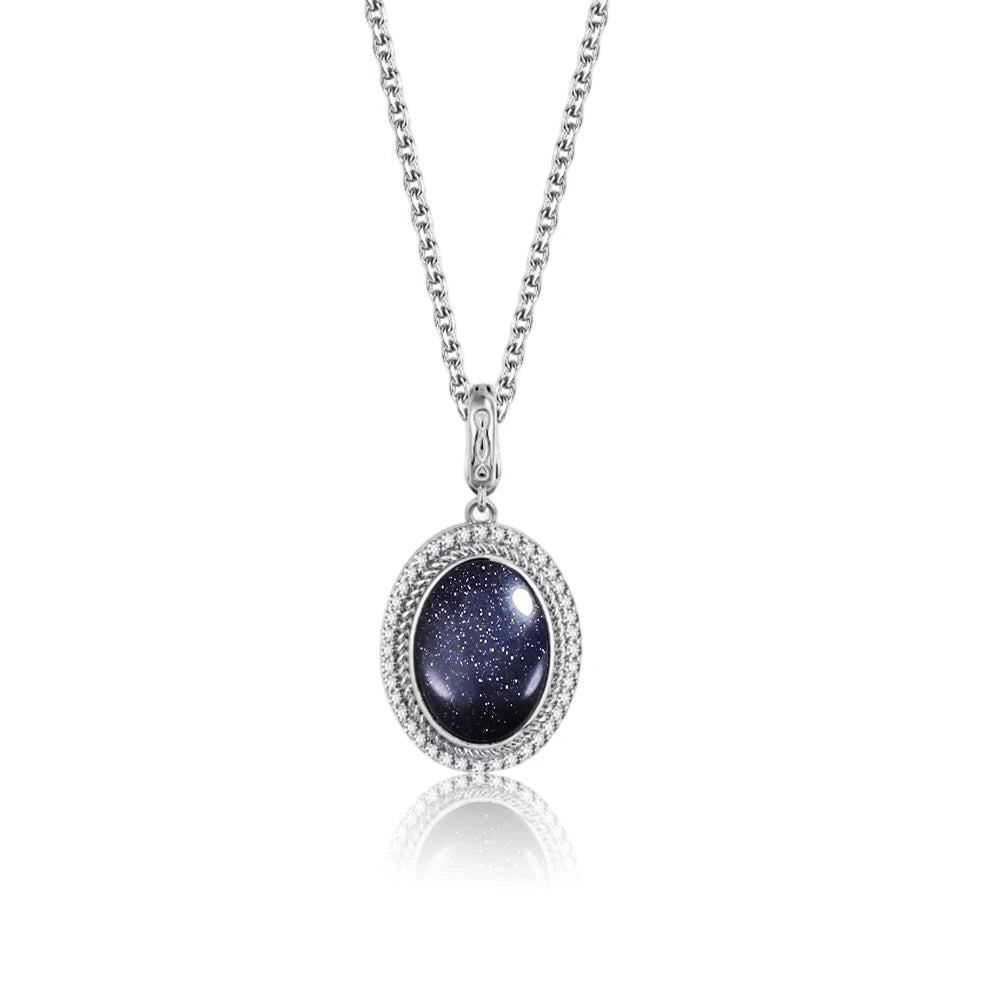 925 Sterling Silver Natural Moonstone Pendant