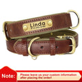 Faux Leather Adjustable Pet Collar - Customize, Engrave, Name Tag, ID Necklace