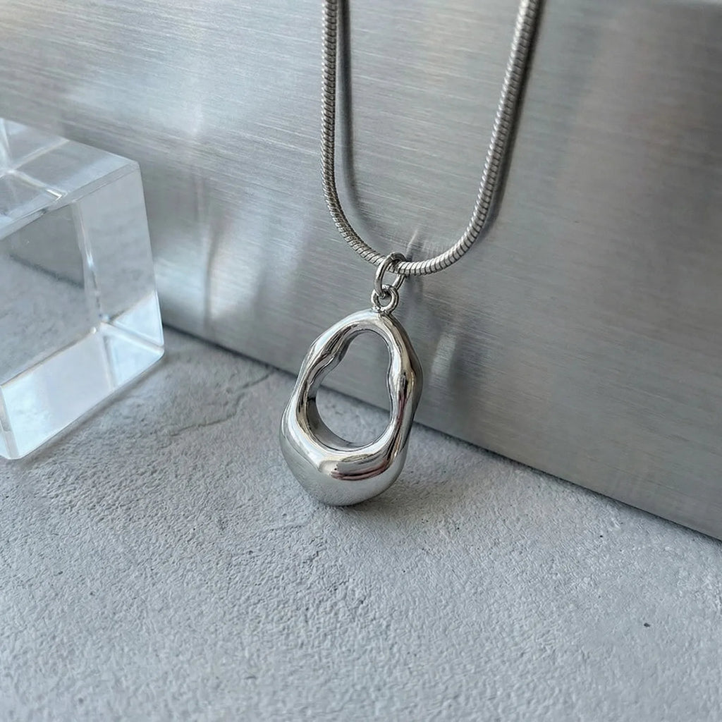 Stainless Steel Snake Chain Pendant Necklace