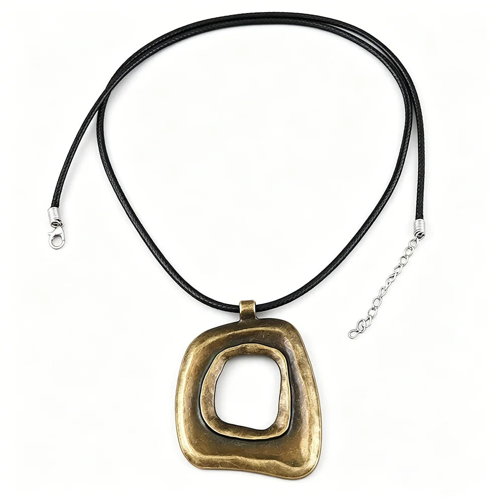 Brown Leather Cord Zinc Alloy Pendant Necklaces Selection