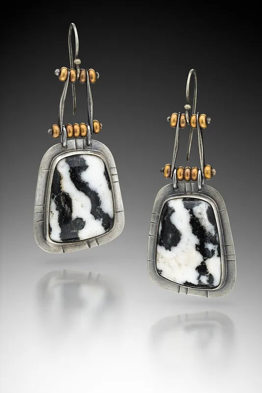 Selection of Very Unusual Boho Stone Asymmetric Dangle Alloy Earrings