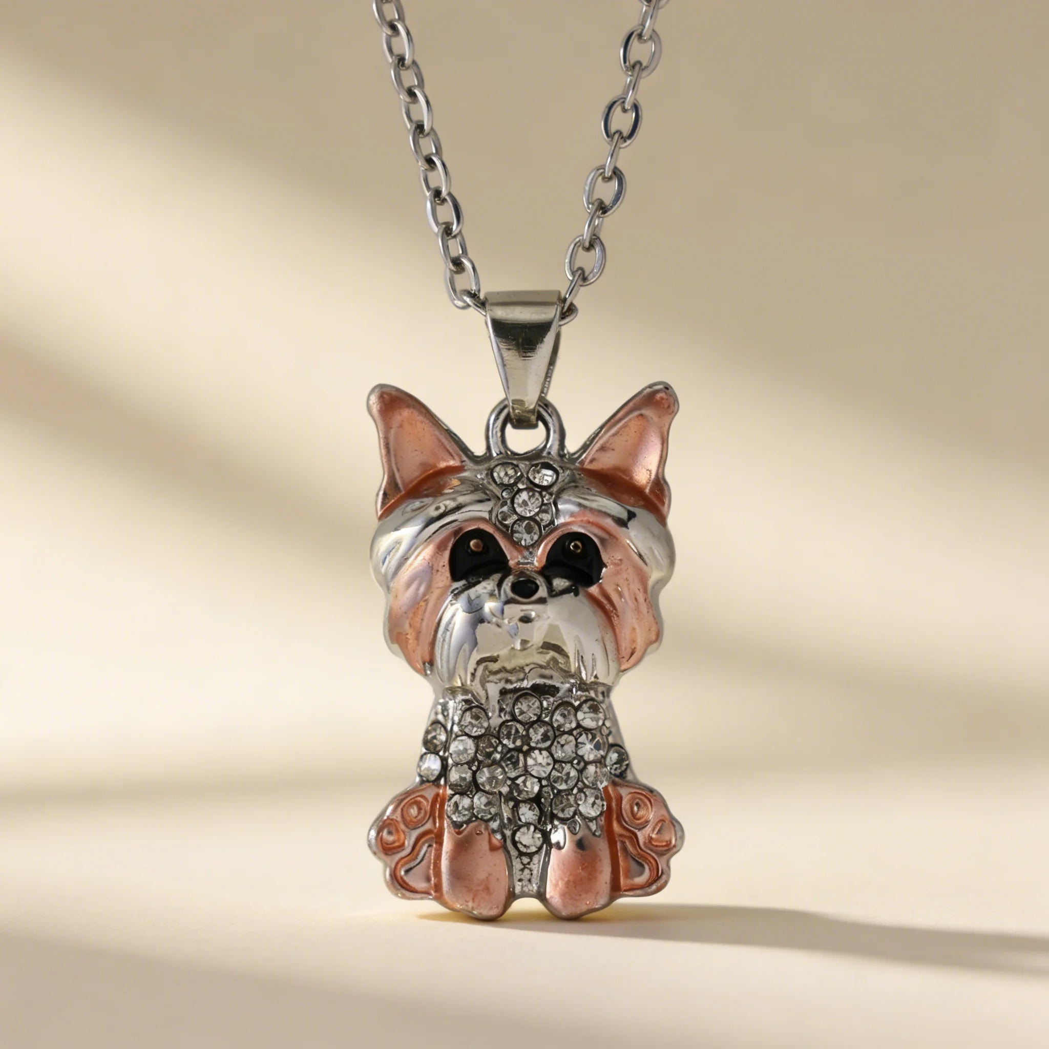 Collection of Dog Pendant Necklaces VARIOUS BREEDS Made with Zinc Alloy & CZ Diamonds
