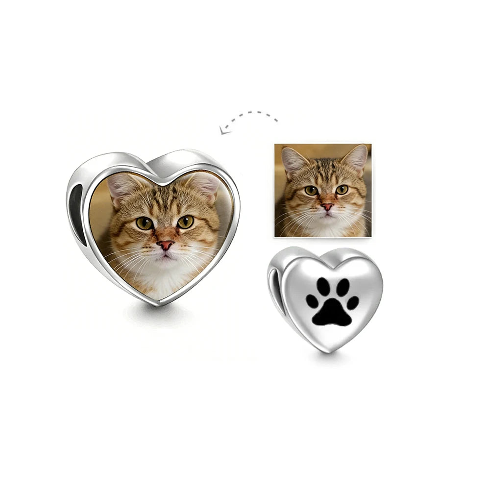 Pet Photo Pendant Made with Stainless Steel in Heart Shape