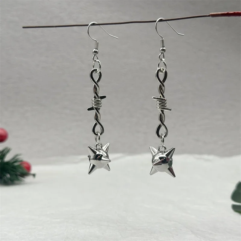 Goth Spiked Huggie Earrings – Morning Star Punk Hoops