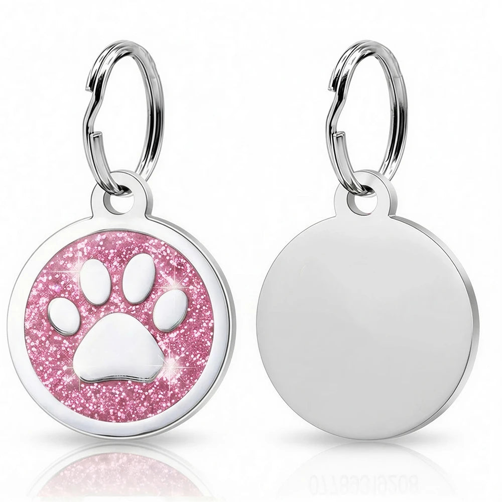 Aluminum Paw ID Tag for Dogs/Cats - Customize, Lazer Engrave