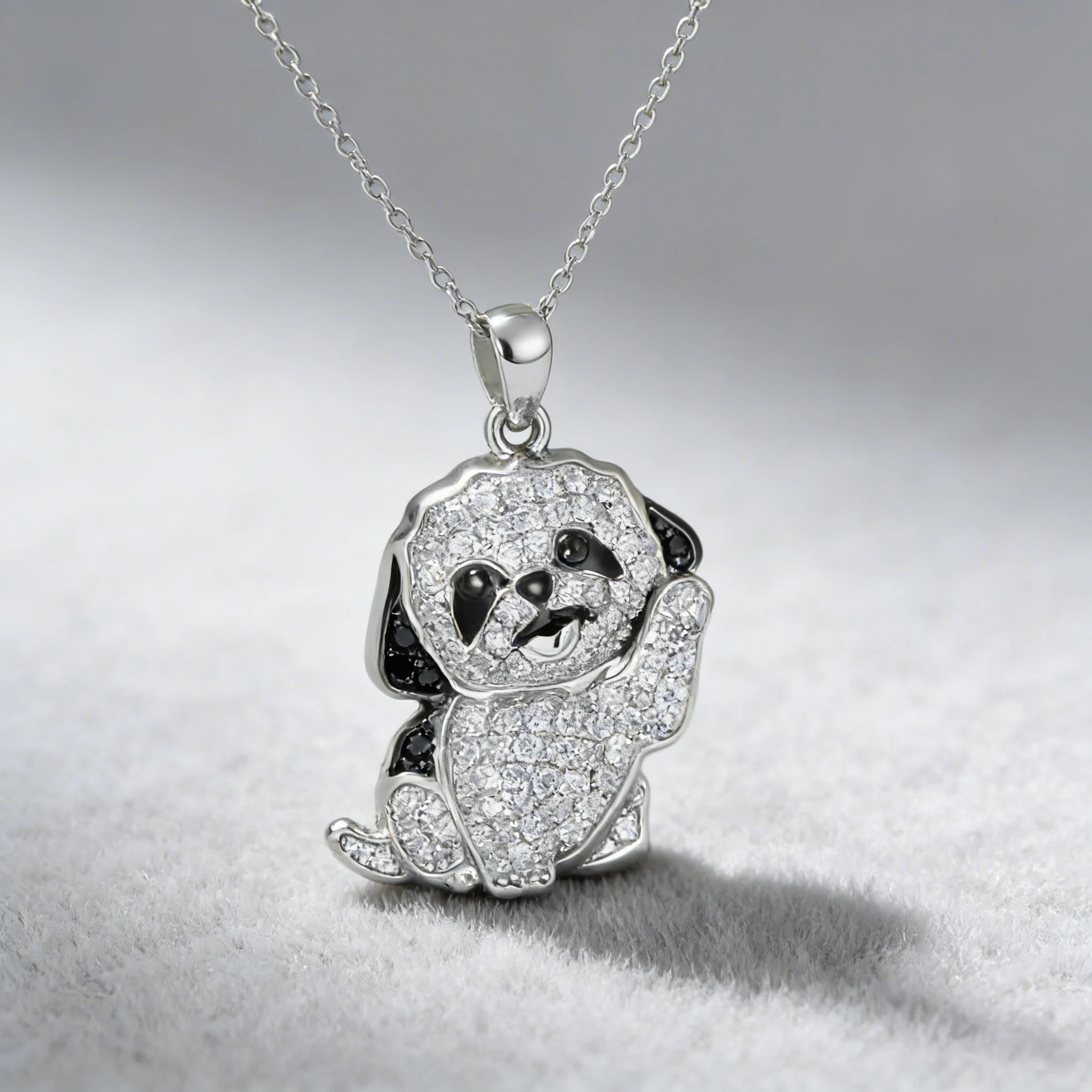 Collection of Dog Pendant Necklaces VARIOUS BREEDS Made with Zinc Alloy & CZ Diamonds
