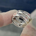 Cat & Dog Rings with Pink CZ Heart & Star - Buy a Set or Choose One, Made of Zink Alloy, Adjustable Size