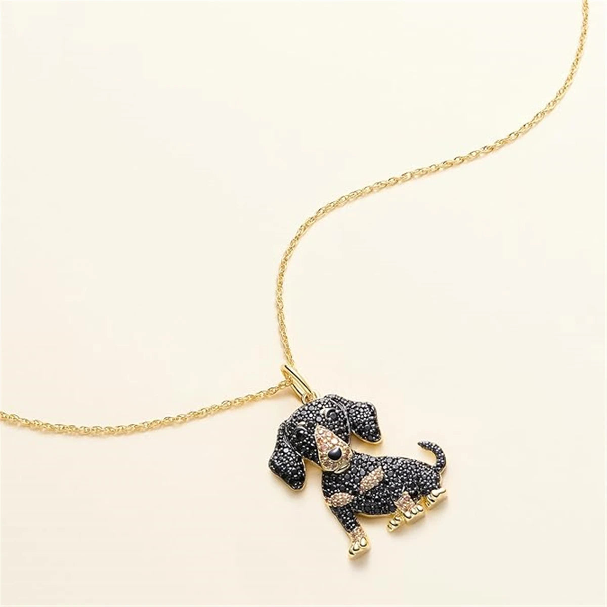 Collection of Dog Pendant Necklaces VARIOUS BREEDS Made with Zinc Alloy & CZ Diamonds