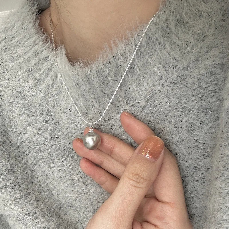 925 Sterling Silver Pearl Pendant Necklace