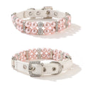 Fashionable Faux Pearl Crystals Adjustable Collar & Leash