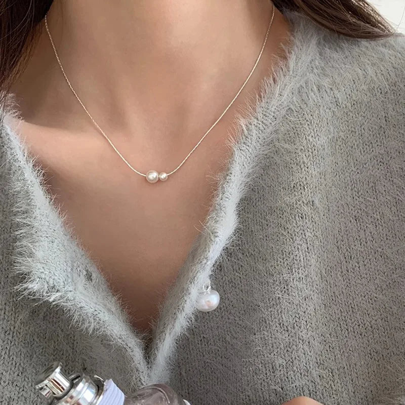 925 Sterling Silver Pearl Pendant Necklace