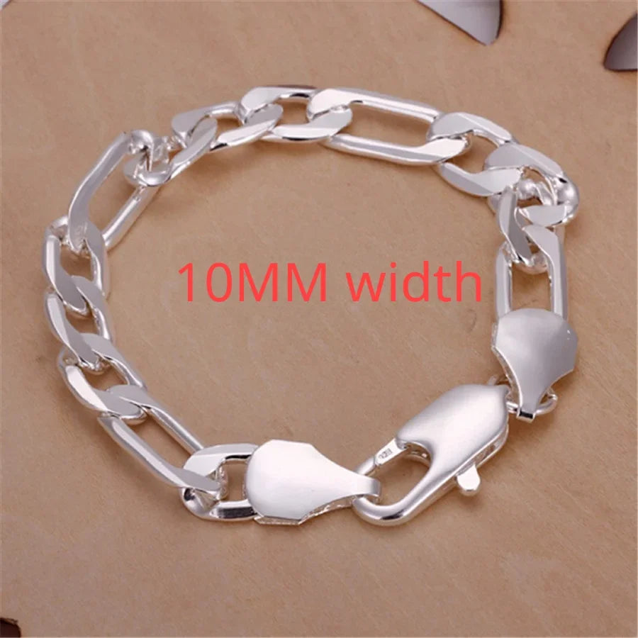 Selection of 925 Sterling Silver Bracelets Various Styles