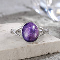 925 Sterling Silver Ring Natural 8-10mm Moonstone Ring