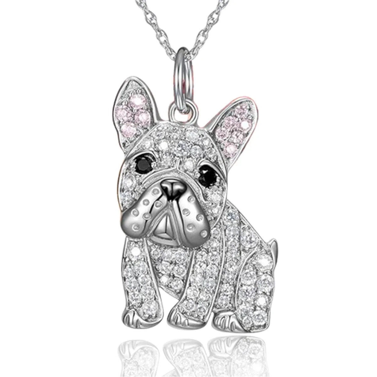 Collection of Dog Pendant Necklaces VARIOUS BREEDS Made with Zinc Alloy & CZ Diamonds