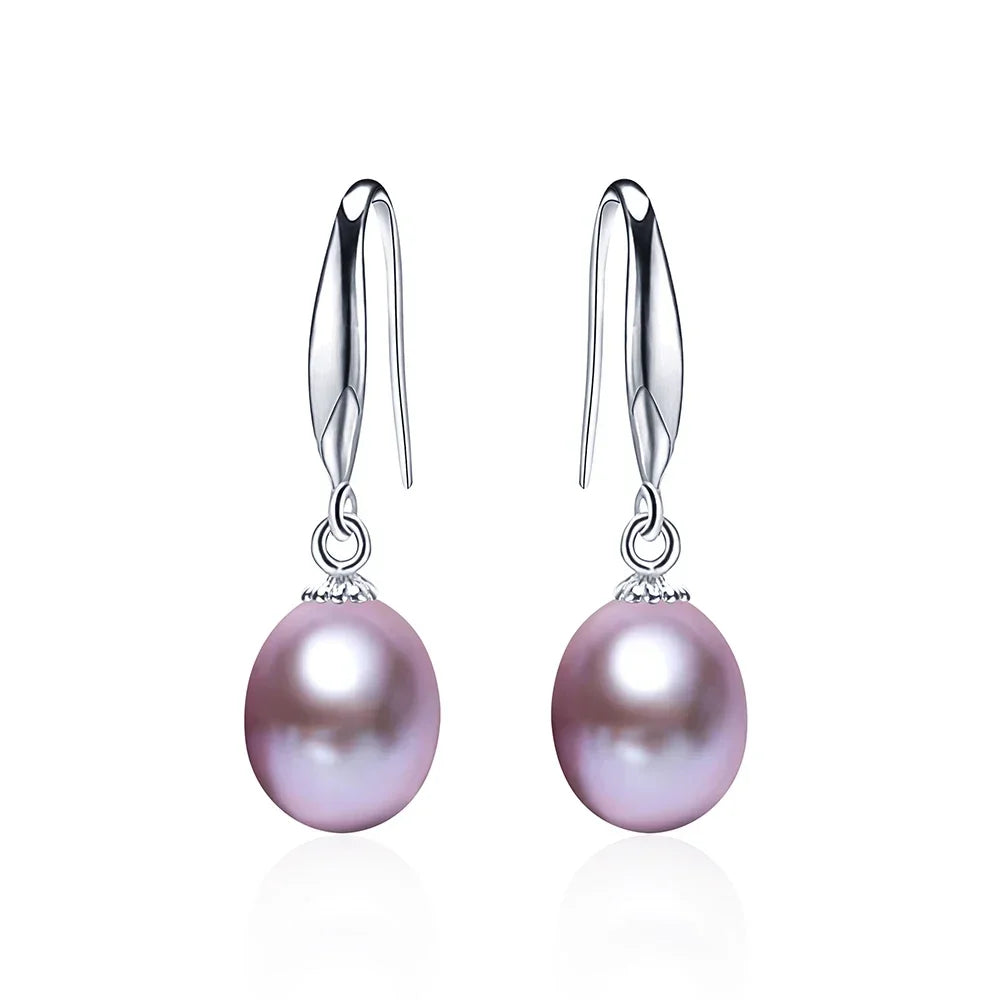 925 Sterling Silver Natural Pearl Earrings