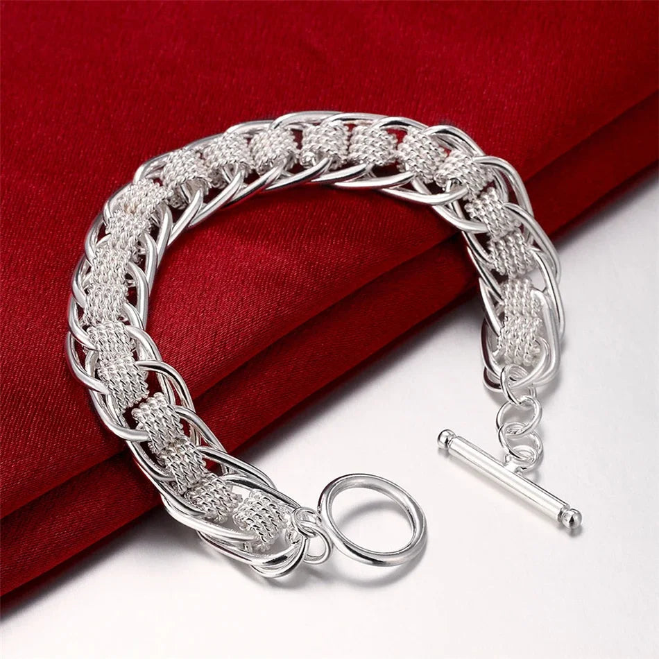 Selection of 925 Sterling Silver Bracelets Various Styles