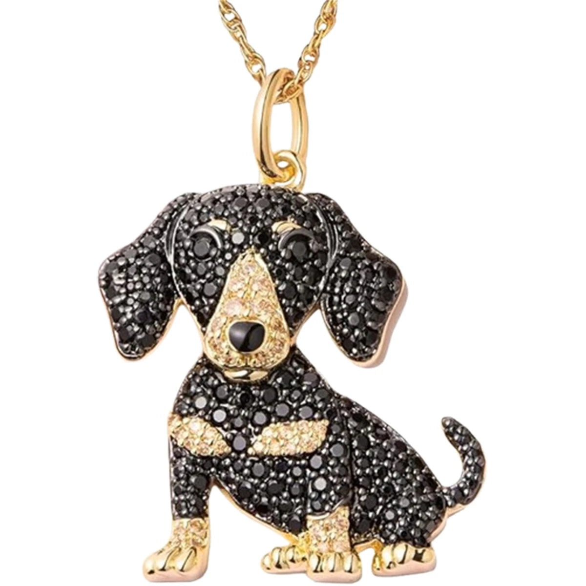 Collection of Dog Pendant Necklaces VARIOUS BREEDS Made with Zinc Alloy & CZ Diamonds