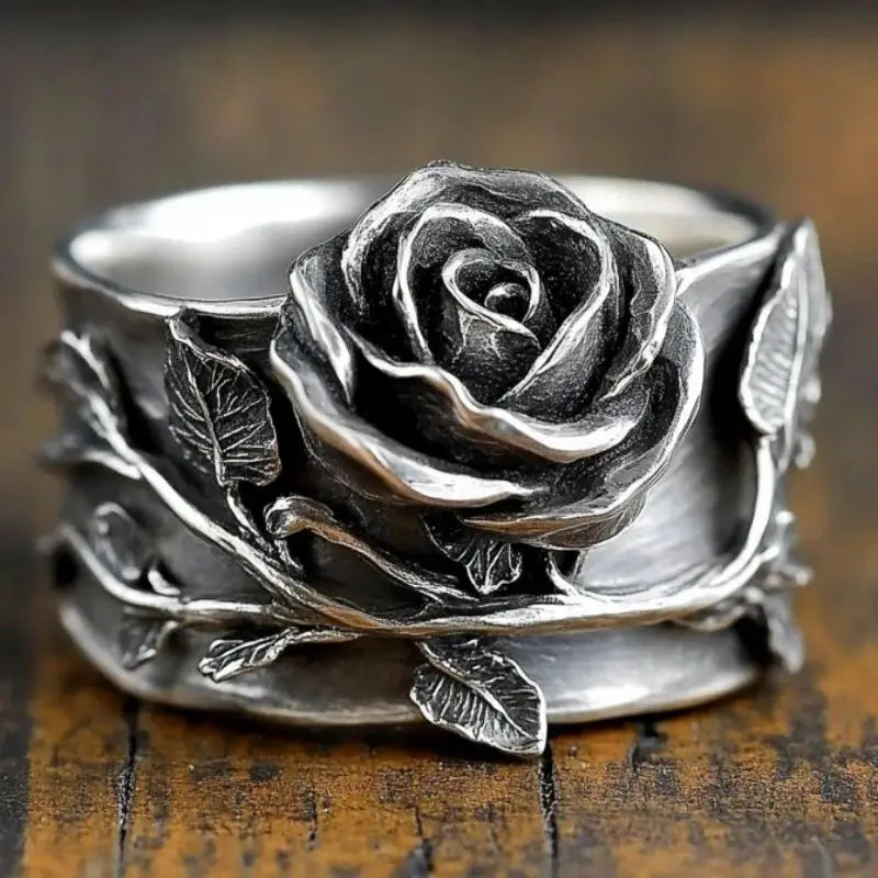 Selection of 5 Unusual Bold CZ Alloy Rings Pearl Rose