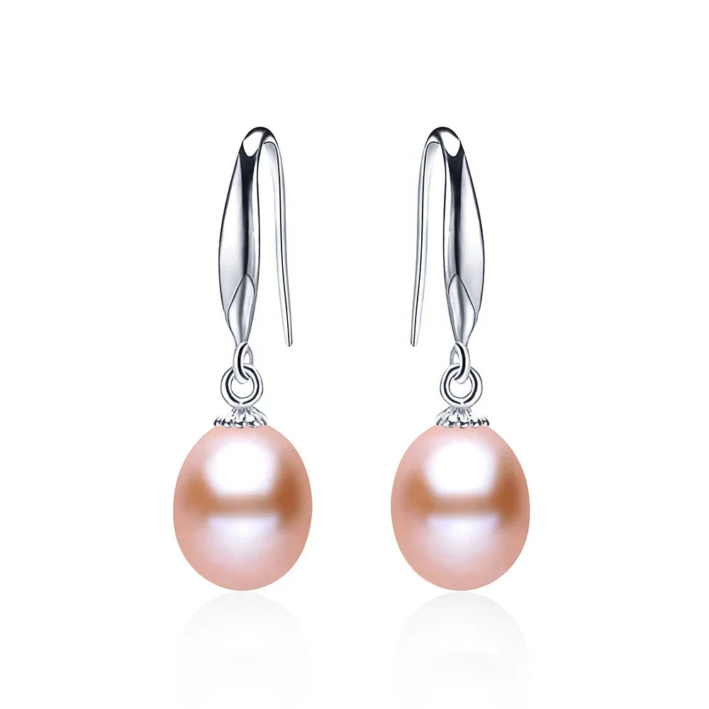 925 Sterling Silver Natural Pearl Earrings