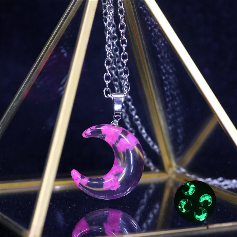 Transparent Resin Ball with Clouds Pendant Necklace in Zinc Alloy - More Styles: Half Moon, Bird