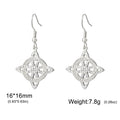 Witchcraft Celtic Knot Zircon Stainless Steel Drop Earrings