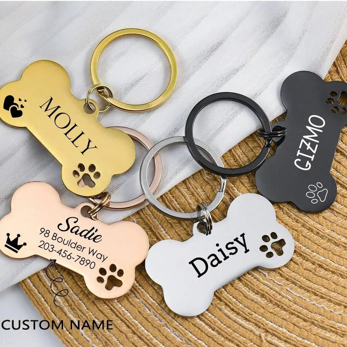 Laser Engraved Stainless Steel Dog Tag