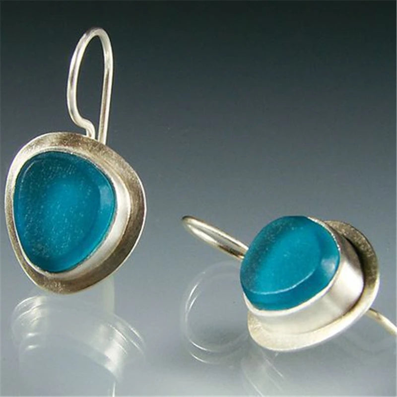 Collection of Zinc Alloy Resin Dangle Earrings - Geometric Asymmetric Boho Trendy Unique